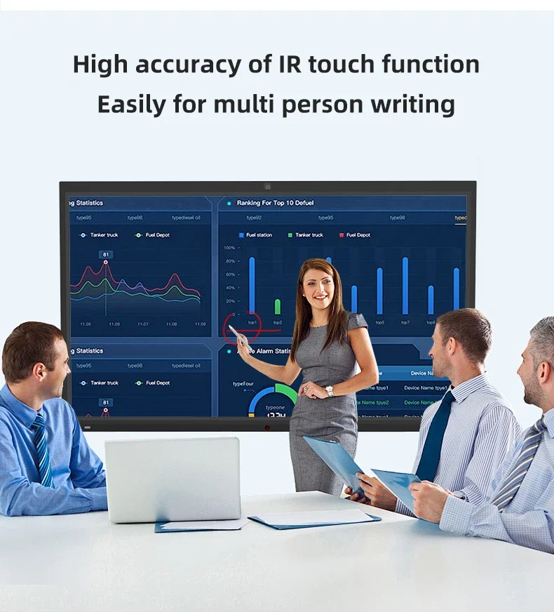 4k Smart Moniteurs Board Lcd Wifi Interactives Flat Panel Touch Screen for Teaching And Conference Interactives Flat Panel