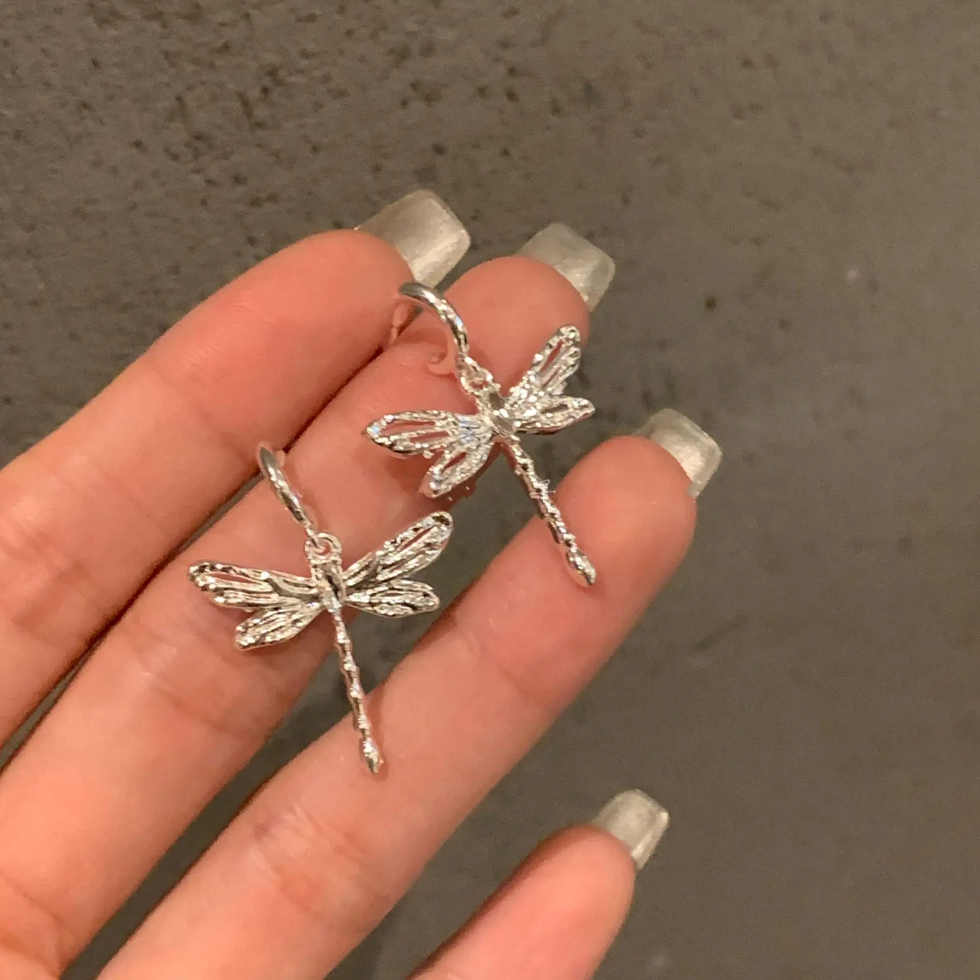 Fashion Unique Creative Cute Liquid Dragonfly Pendants for Women Personalized Fun Drop Earrings Daily Jewelry Gifts