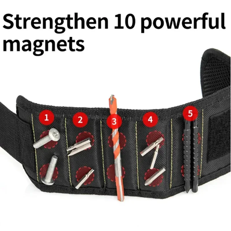 Multifunctional Magnetic Wrist Strap Screw Storage Bag Portable Electrician Wrist Guard Oxford Cloth Tool Kit Sturdy And Durable