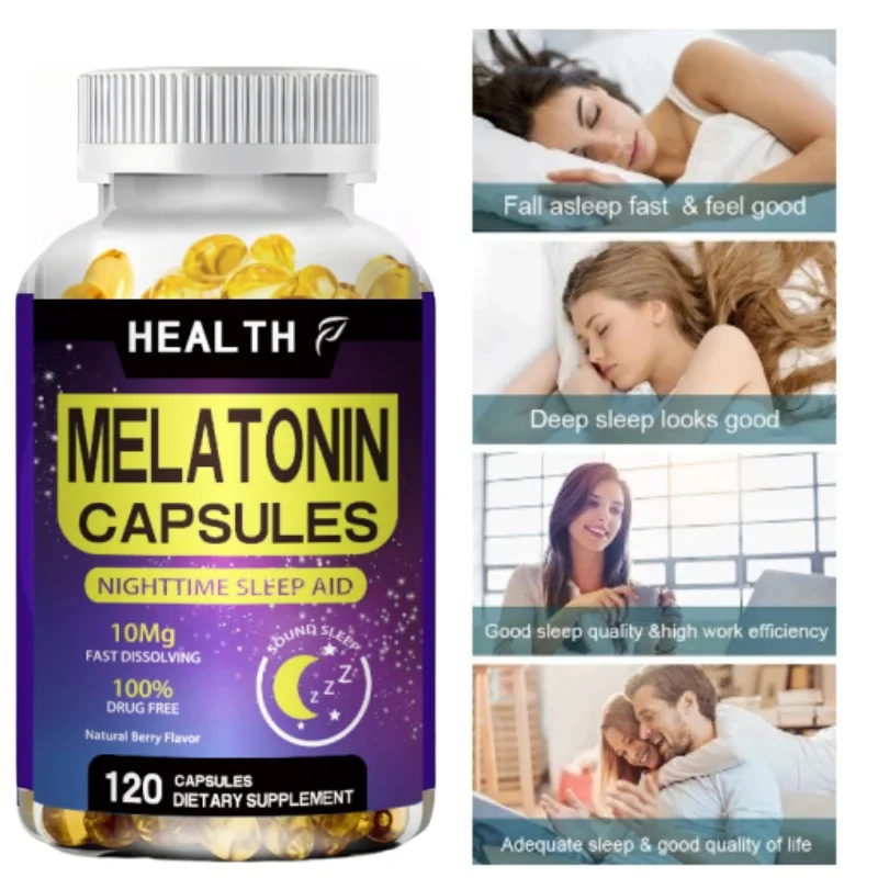 HEALTH Melatonin 10mg | 120 pills| Drug Free Aid for Adults | Vegetarian capsule, Non-GMO, Gluten Free Supplement