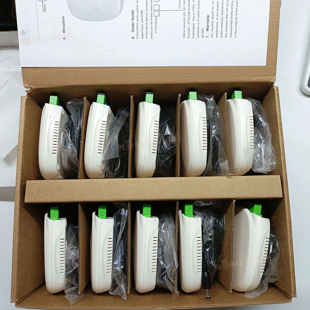 10PCS PON Network AGC Fiber Optic FTTH Mini WDM Receiver CATV Active Node With RF Port Bandwidth 40-862 &1006Mhz