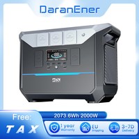 DaranEner NEO2000 Portable Power Station, 2073.6Wh LiFePO4 Solar Generator, 2000W AC Output, 1.8 Hours Full Charge, 14 Ports