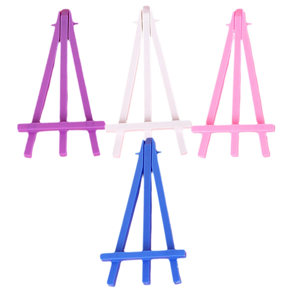 

20 Pcs Children Easel Mini Art Stand 16x8 5cm Pink Purple White Blue Tripod Display Painting Lightweight Home Mall Counter