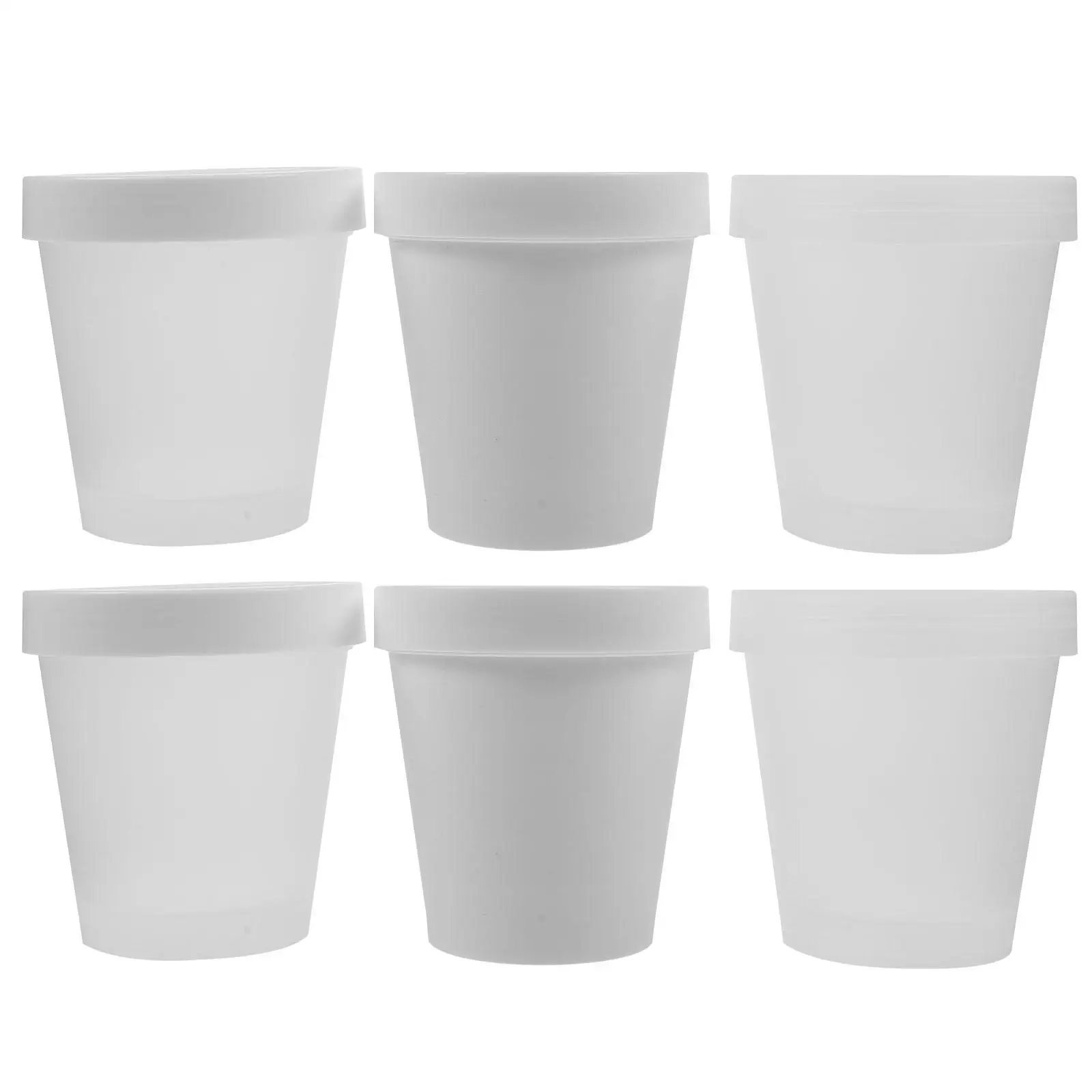 

6 Pcs Machine Ice Cream Container Reusable Containers With Lids Cup Fridge Food