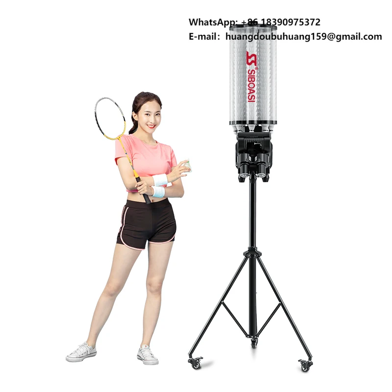 B-2000 Factory Cheapest Siboasi Badminton Machine Shuttlecock Badminton Shooting Machine for Sports Club