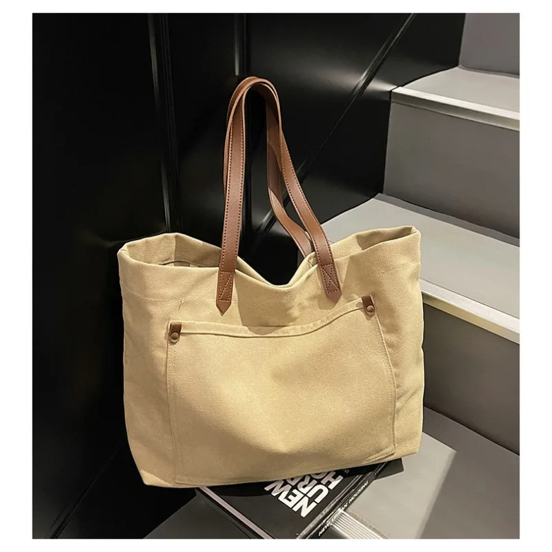 

Холщовая сумка через плечо с фиксированным плечевым ремнем, простая модная новая универсальная холщовая сумка большой вместимости