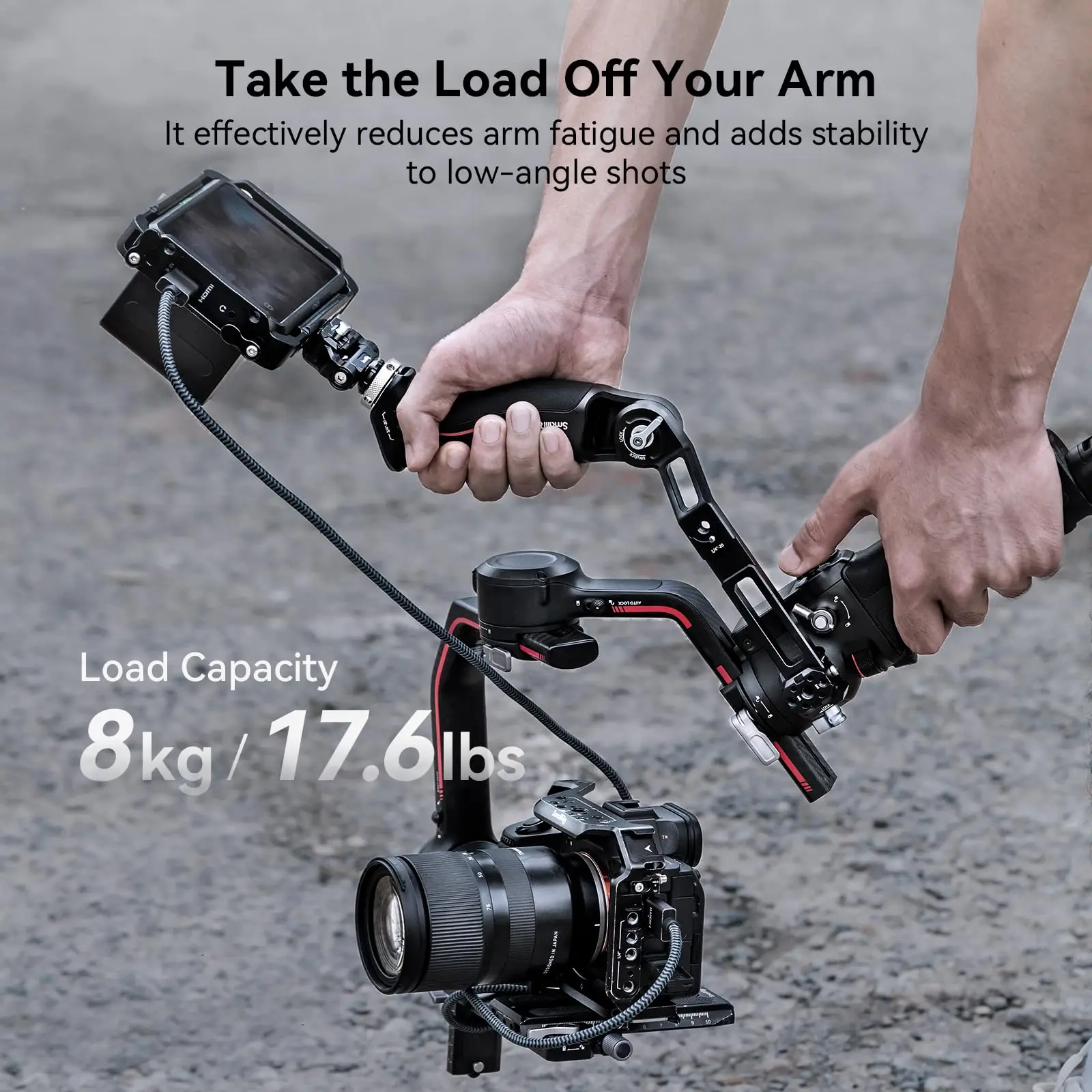 SmallRig Sling Dual Handgrip/Monitor Mount/NATO Clamp Accessory do stabilizatora DJI RS 2/ RSC 2/ RS3/ RS3 Pro/ RS4 Pro/RS4 3028B