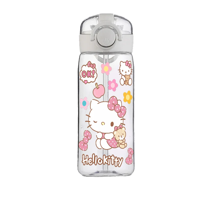 Hellokitty New Straw Plastic Cup Large Capacity Couple Student Cute Girl Student Drinking Cup Simple Portable Ins Easy Cup Gift