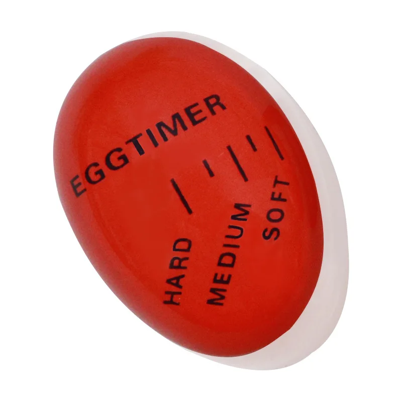 1pcs Egg Color Changing Timer Eco-Friendly Resin Egg Timer Red Timer Tools Yummy Soft Hard Boiled Eggs Cooking