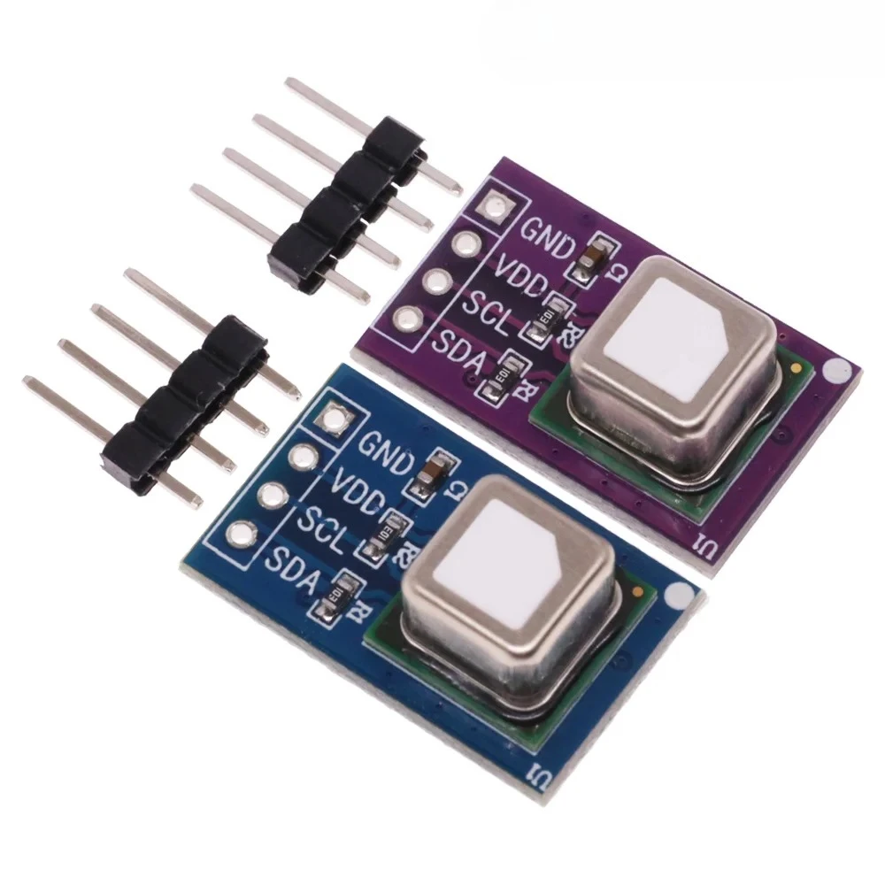 SCD40 SCD41 Gas Sensor Module Detects CO2 CO2 Temperature and Humidity Two In One I2C Communication Purple with Pin Array