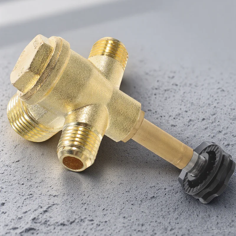 

Double Tubing Check Valve Copper Non Return for Air Compressor Tools Pneumatic Accessories Threaded 4 Ways Pressure Joint