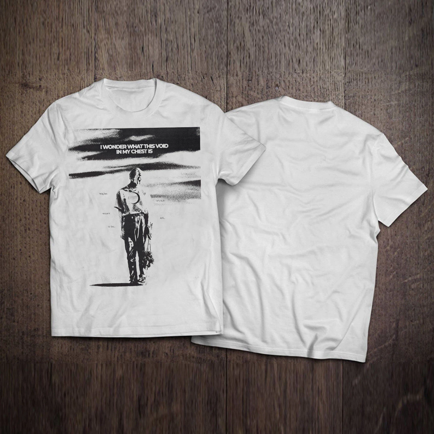 New Europe and The United States High Street Retro Trend Ins Men Hollow Heart Printed Tees Cotton Loose Large Size Half Sleeve