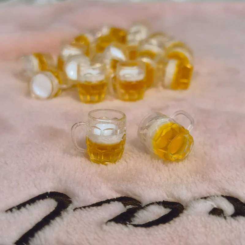 Decoration Miniature Dollhouse Miniature Scene Model Mini Beer Mug Mini Lemon Cup Drinks Toy Dollhouse Miniature Beer Cup