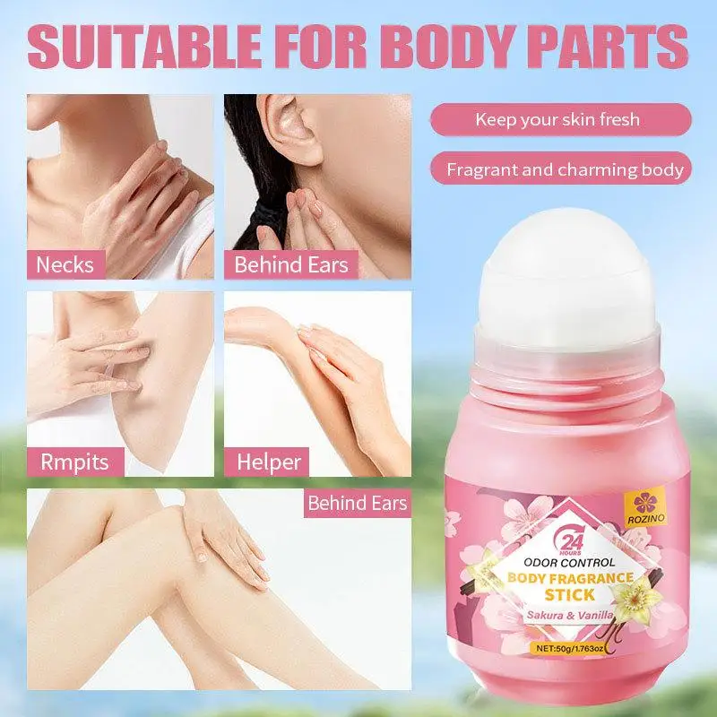 Solid Body Fragrance Cream Roll-on Bottle Underarm Deodorant Stick Anti Sweating Keep Drying Underarm Refresh Sticks