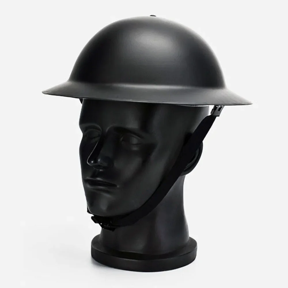 

WWII WW2 UK British Army Helmet MK2 Military Steel Helmet Black Outdoor