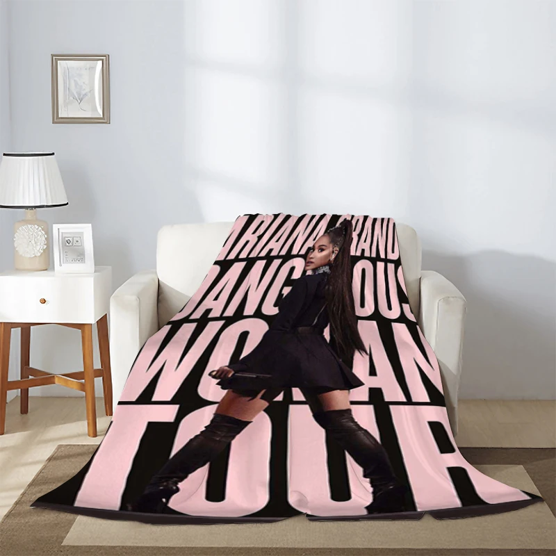 

Winter Blanket Popular Singer A-Ariana Grande Microfiber Bedding Sofa Blankets & Throws Knee Warm Fleece Fluffy Soft Nap Custom