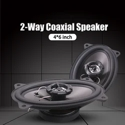 1Pair Universal Car Coaxial Speakers 4*6 Inch High Power Car Audio Stereo Speakers Full Range Audio Non-Destructive Installation