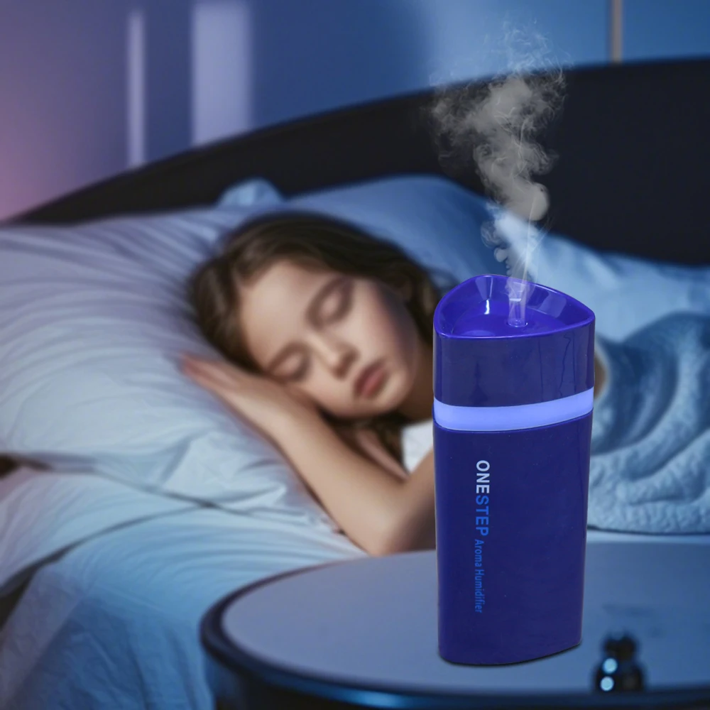 

Triangle Mini Humidifier Auto Shutoff, Quiet Operation, USB-Powered with Timer for Desk, Bedroom & Travel