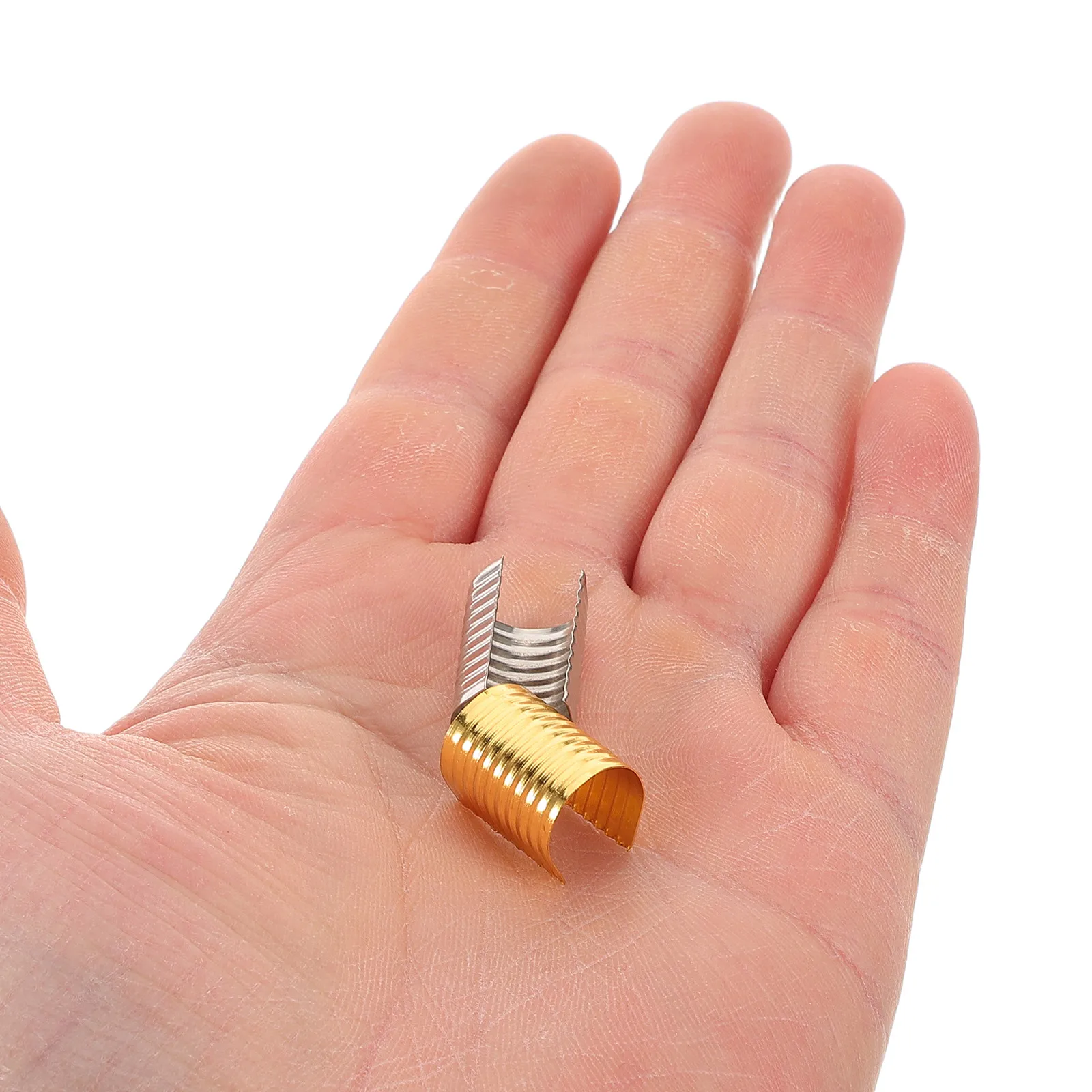 

240pcs Tassel Fixing Clips Metal Crimp Tubes For Jewelry Making Diy Crafts Heavy Duty Cord Locks Cylindrical Openings Smooth