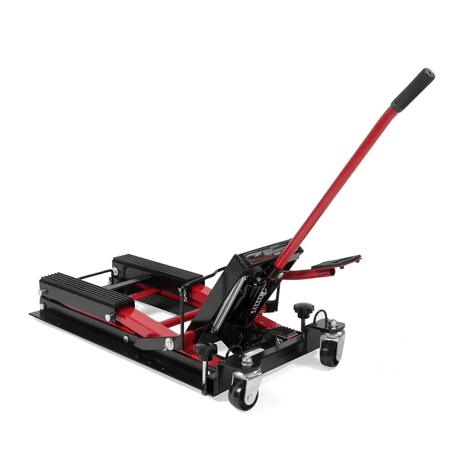 Portable Hot Sale Hydraulic Motorcycle Jack 680kg Load Electric Motor Lift Jack Hoist Garage Repair Workbench