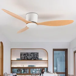 Modern Black White Low Floor DC Motor 30W Ceiling Fans With Remote Control Simple Ceiling Fan Without Light Home Fan