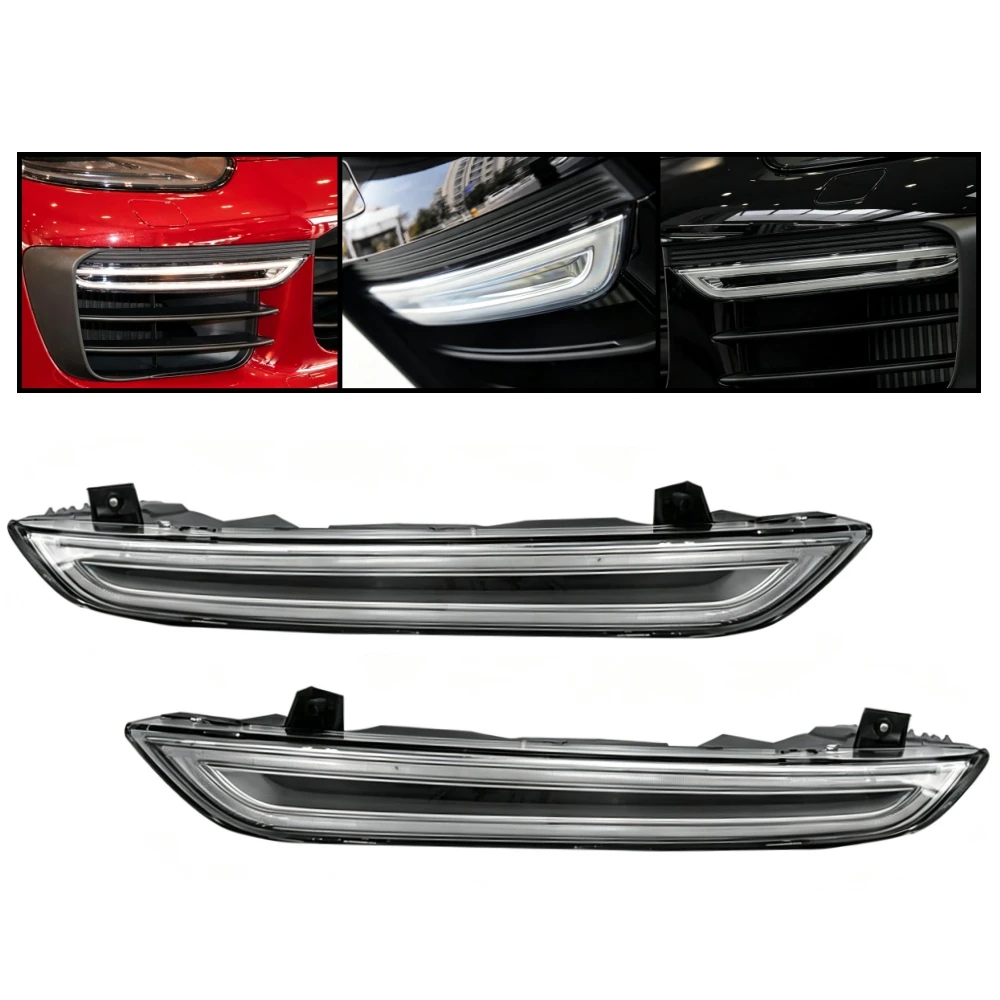 LED DRL Day Light For Porsche Cayenne GTS 3.6T Turbo TurboS 4.8T 2015 2016 2017 Turn Signal Day Time Running Lights Accessories