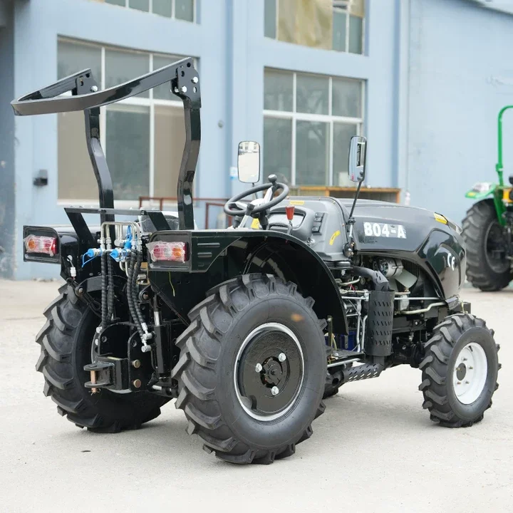 High Quality 80 HP Compact Tractors Rubber Tire Wheel Hillside Tractor Orchard Cultivated Land Agriculture Harvesting Tractor