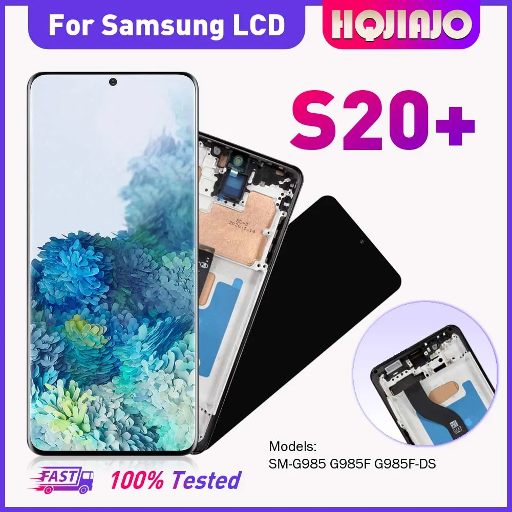 6.7'' TFT LCD For Samsung S20+ SM-G985 G985F G985F-DS Display Touch Screen Digitizer Assembly Replacement repair S20 plus Tested