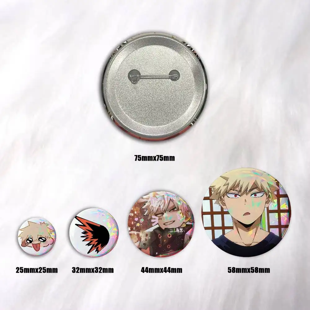 Anime Katsuki Bakugo   Badge Tinplate Coin Brooch Clothing Backpack Accessories Lapel Pin