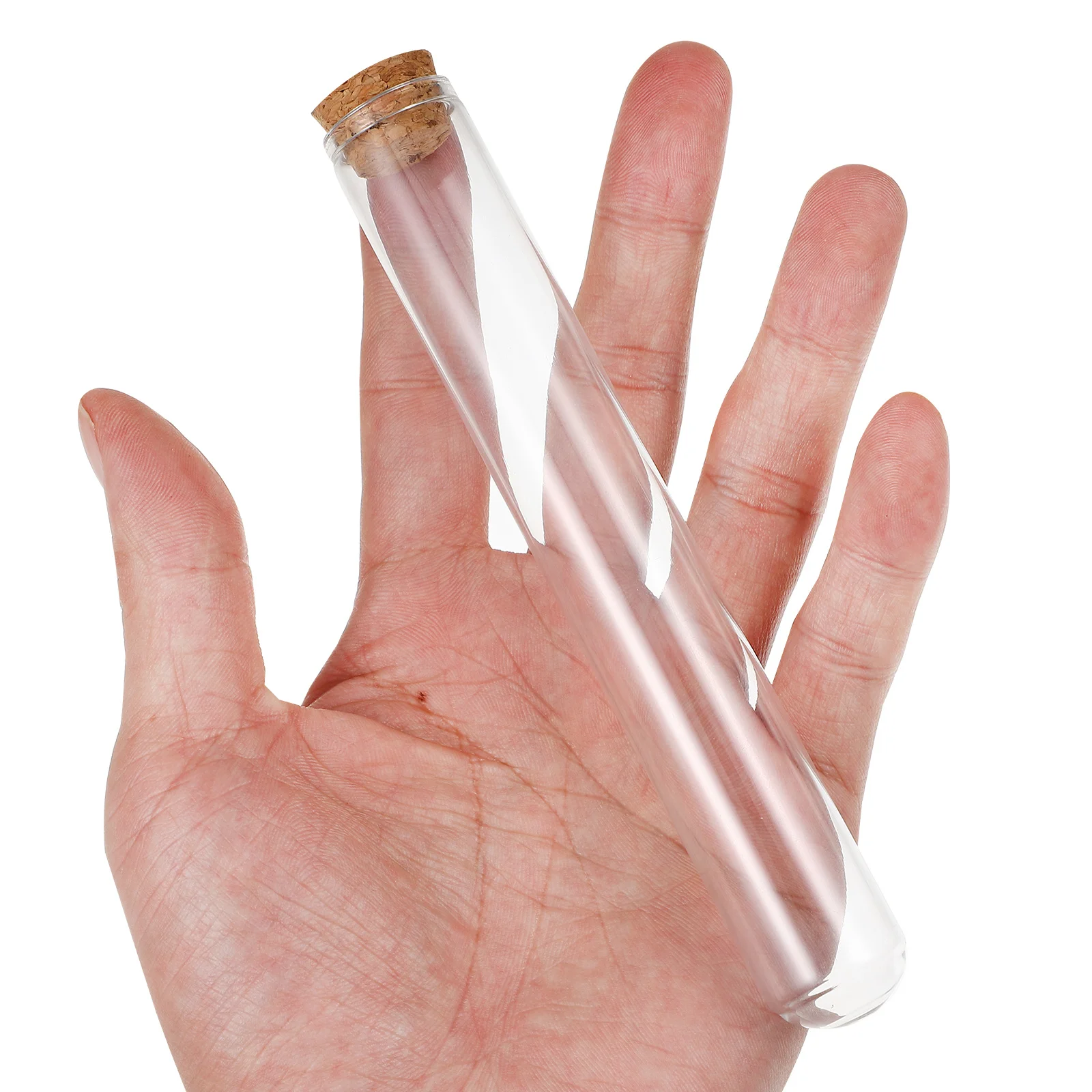 

16Pcs Glass Test Tubes Cork Stoppers Clear Sealing Bottles Funnel Set for Experiments Candy Storage DIY Gifts Test Tube