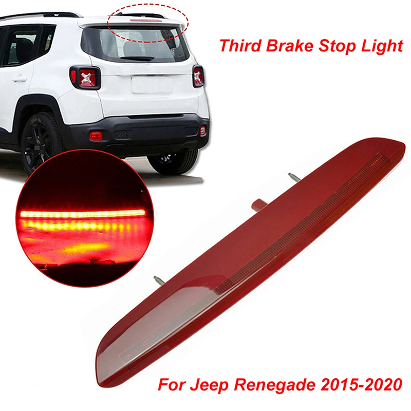 LED Rear High Brake Back Light Lamp 3RD Third Stop Tail Brake Light for Jeep Renegade 2015-2021 2022 68247167AA Car Accessories