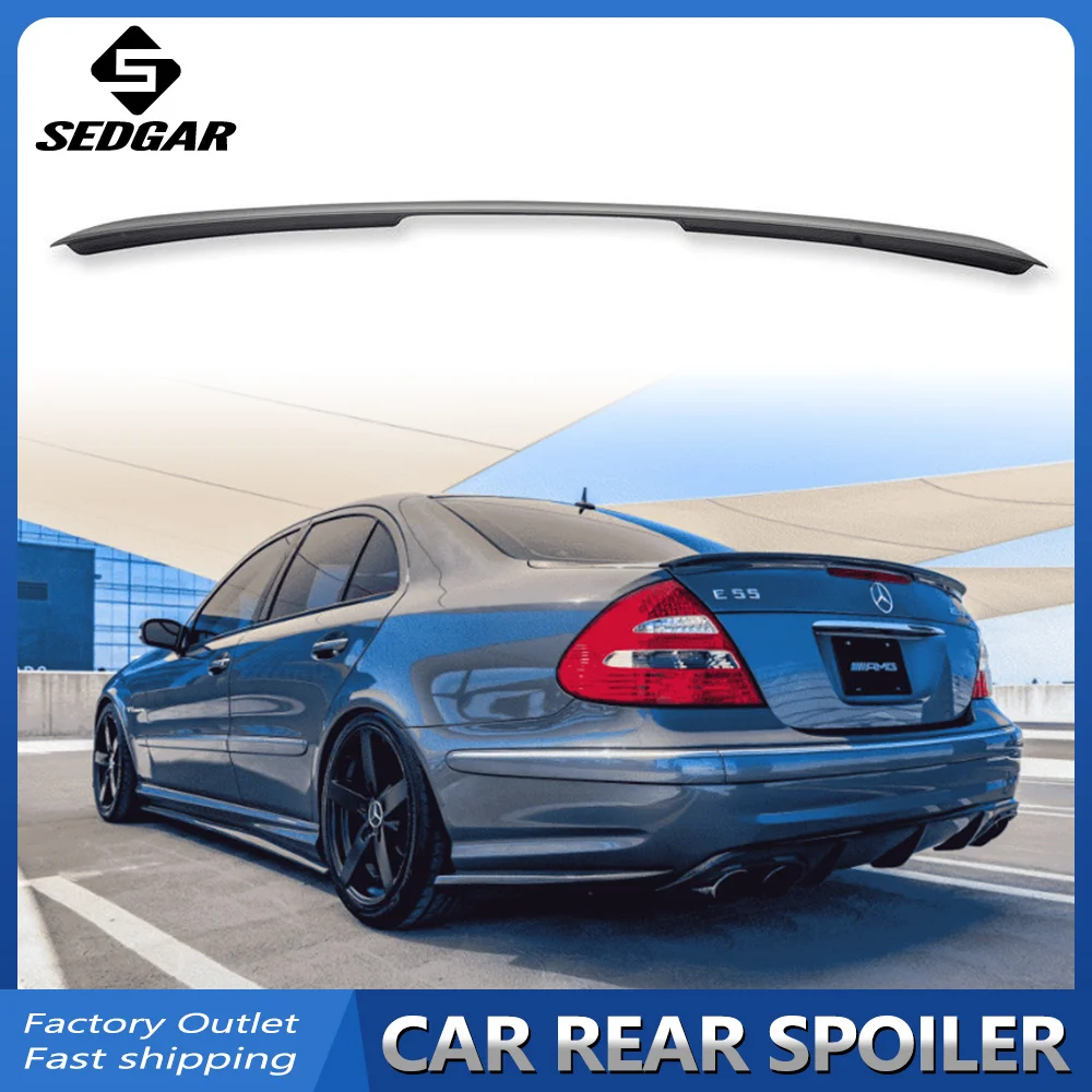 Fit For 2003-2009 Benz E-Class W211 4Dr AMG Style ABS Glossy Black Rear Trunk Spoiler E300 E350 W211 Spoiler