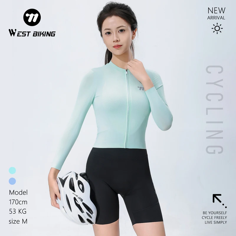 

WEST BIKING Autumn Cycling Jersey Quick-Drying Pocket Short Sleeves Bicycle Jersey Lightweight Soft Bike Long sleeves Jersey