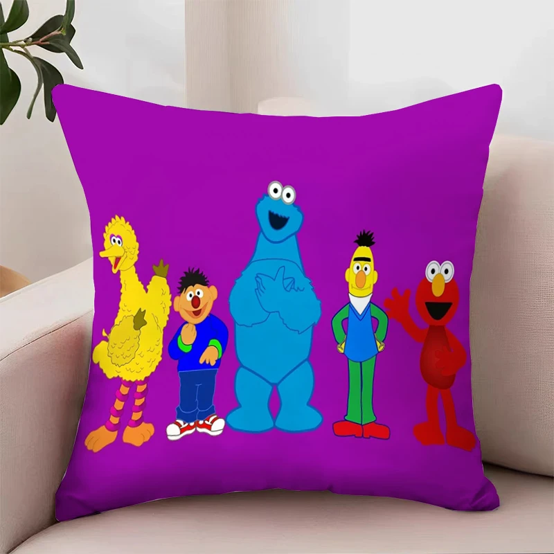 S-Sesame Streets Decorative Pillowcase 40x40 Pillow Covers Decorative Cover for Pillow Cases 45x45 Cushions Cover Home Decor