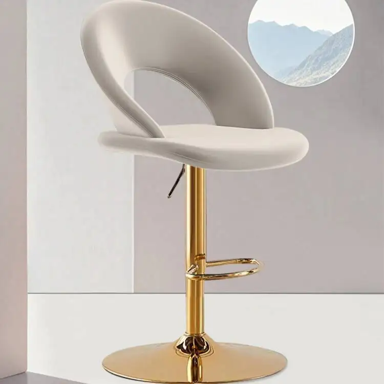 

Metal Craft Bar Chair Adjustable High Stool Home Kitchen Island Table Backrest Table Stool Bars Counter Cashier High Chairs