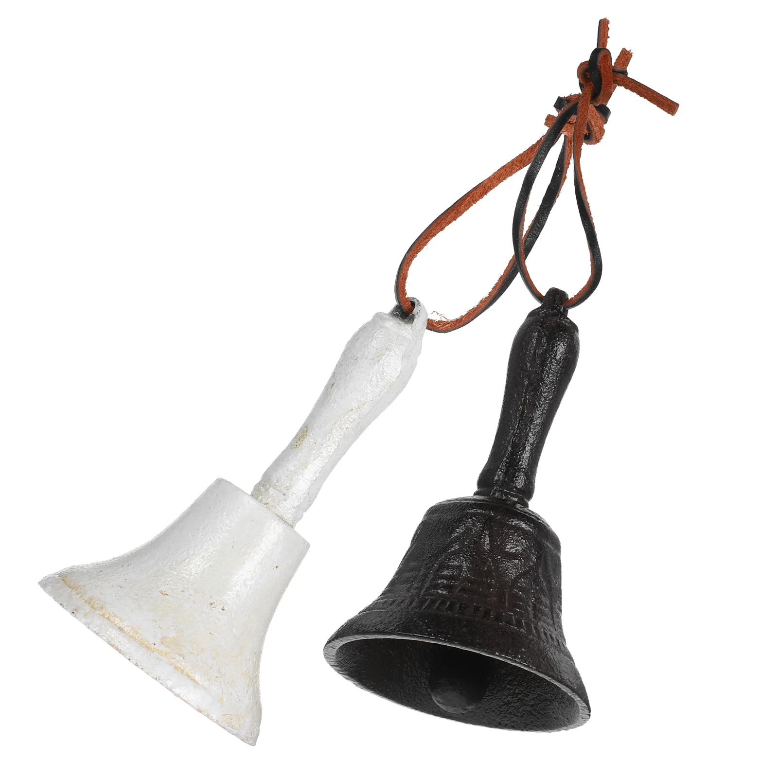

2pcs Hand Desktop Hand Metal Retro Service Bell Iron Bell Metal Bells For Restaurant Bar Home Decor Clear Tone