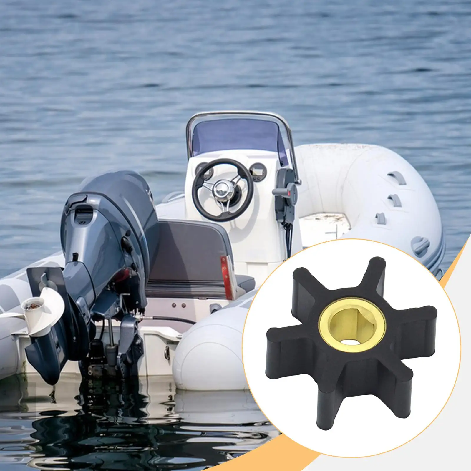 Water Pump Impeller Sturdy Marine Part for 128170-42070/128176-42071