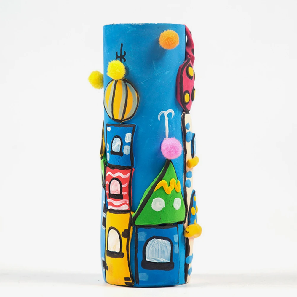 

25pcs Round Paper Tubes Cardboard DIY Crafts Kids Art Projects Paintable Classroom Accessories Kindergarten
