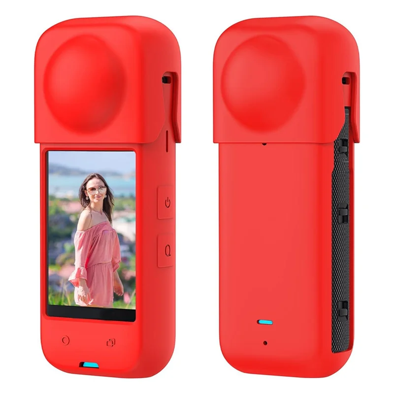 ABKI-funda protectora de silicona, Protector de cámara antiarañazos para accesorios de Cámara de Acción Insta 360 X4