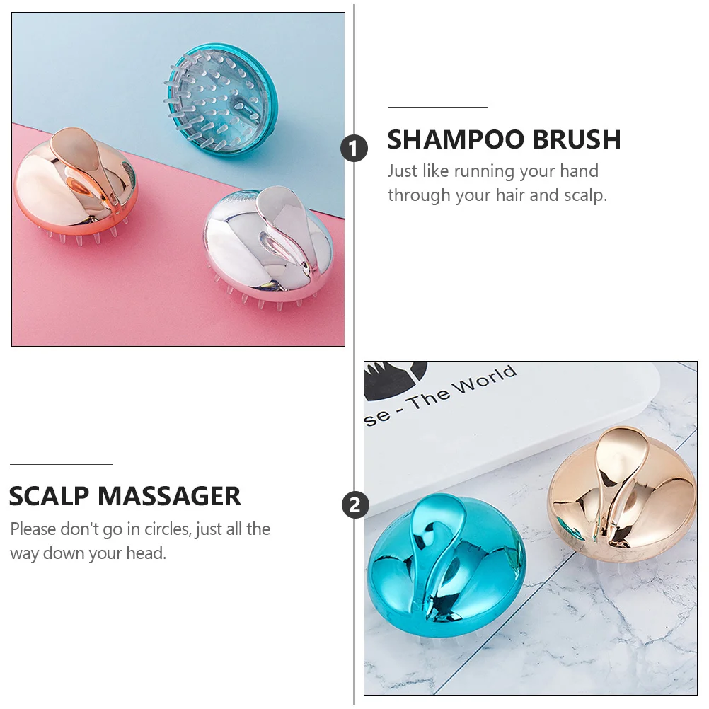 3 قطعة أمشاط تدليك فروة الرأس المضادة للقشرة فرش الشعر التطهير العميق تصميم كهربائي أدوات سبا متينة للرجال والنساء الحيوانات الأليفة