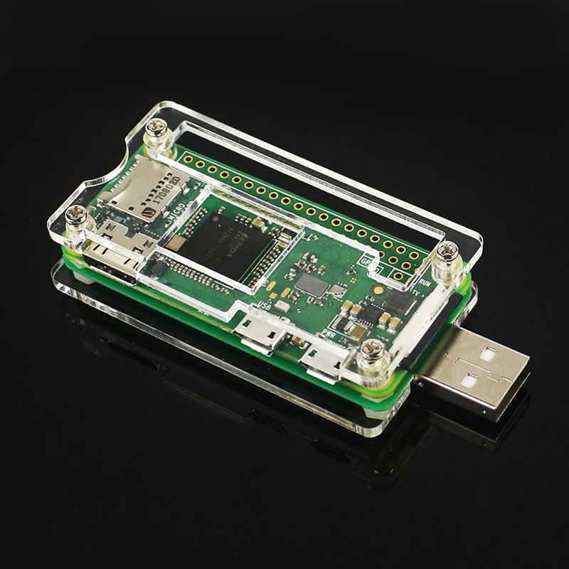 Raspberry Pi Zero W USB Addon Board złącze USB karta rozszerzenia z akrylowa skrzynka dla Raspberry Pi Zero W