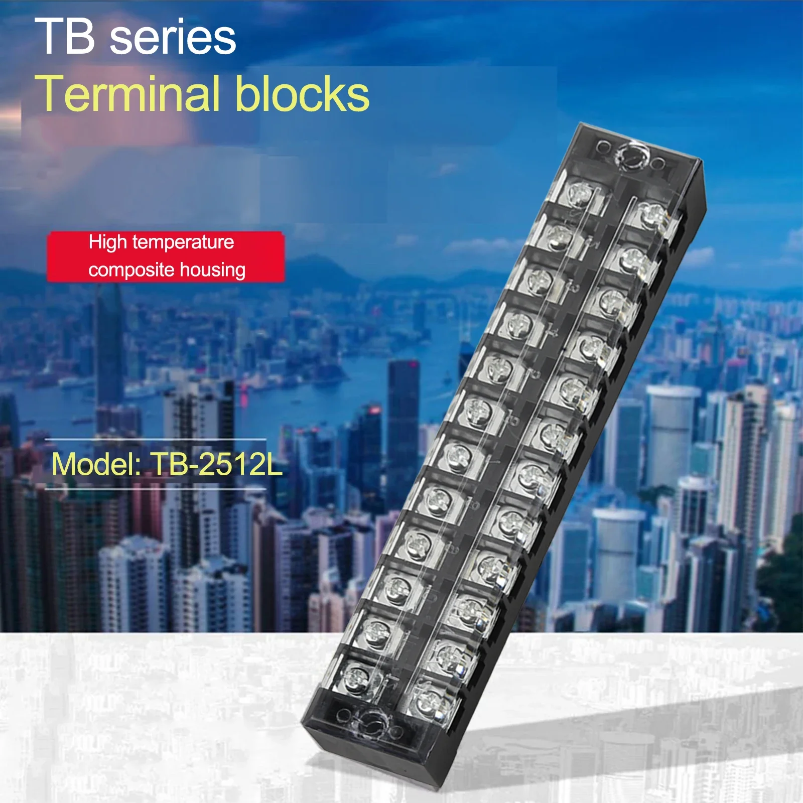 Double Row Terminal Block 600V 25A Terminal Block Copper Plate Combination Screws Household Appliances Connection