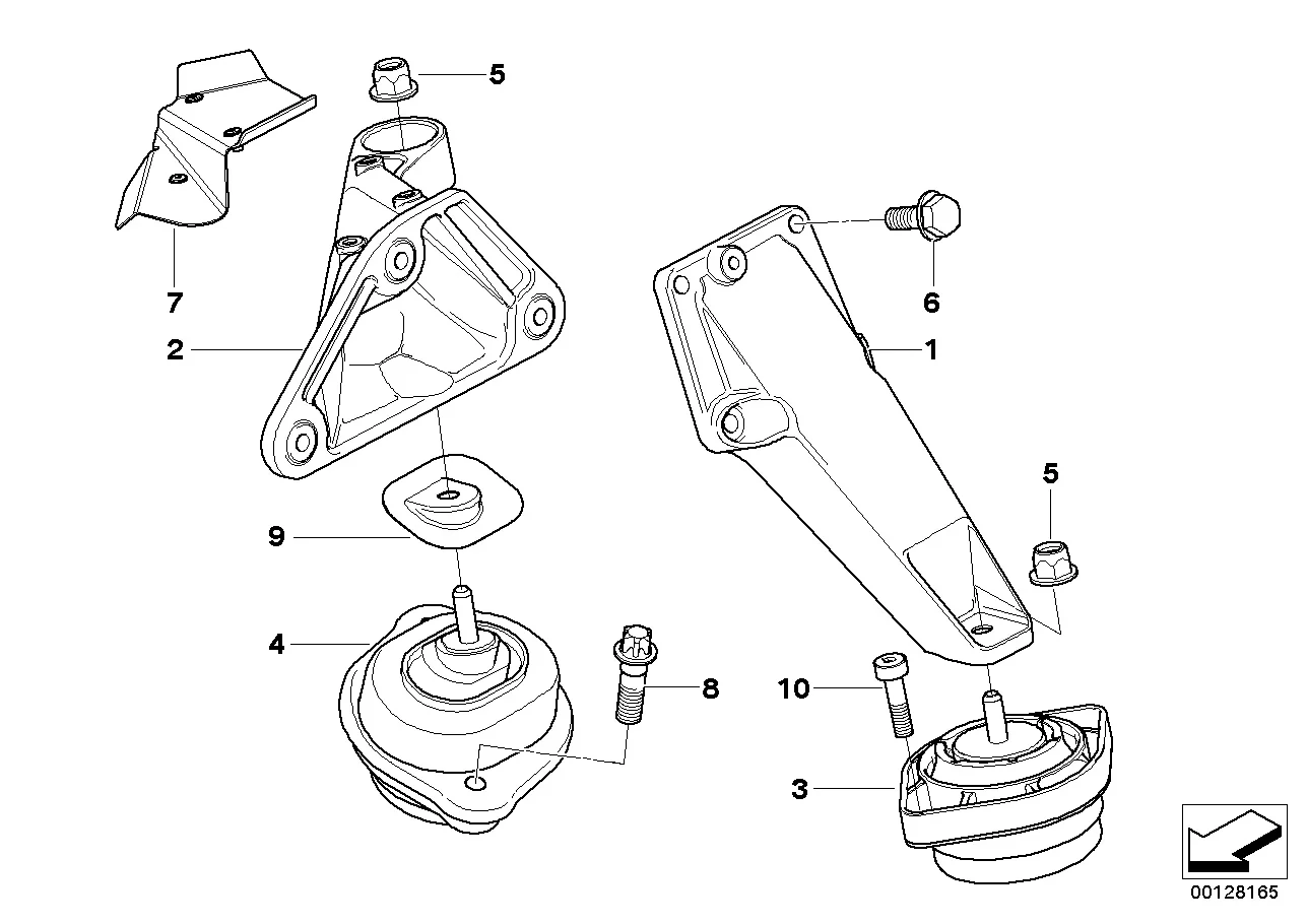 BaoFeng Engine Support Mounts Left 22113414583 Right 22113414584 For BMW X3 E83 3.0 D