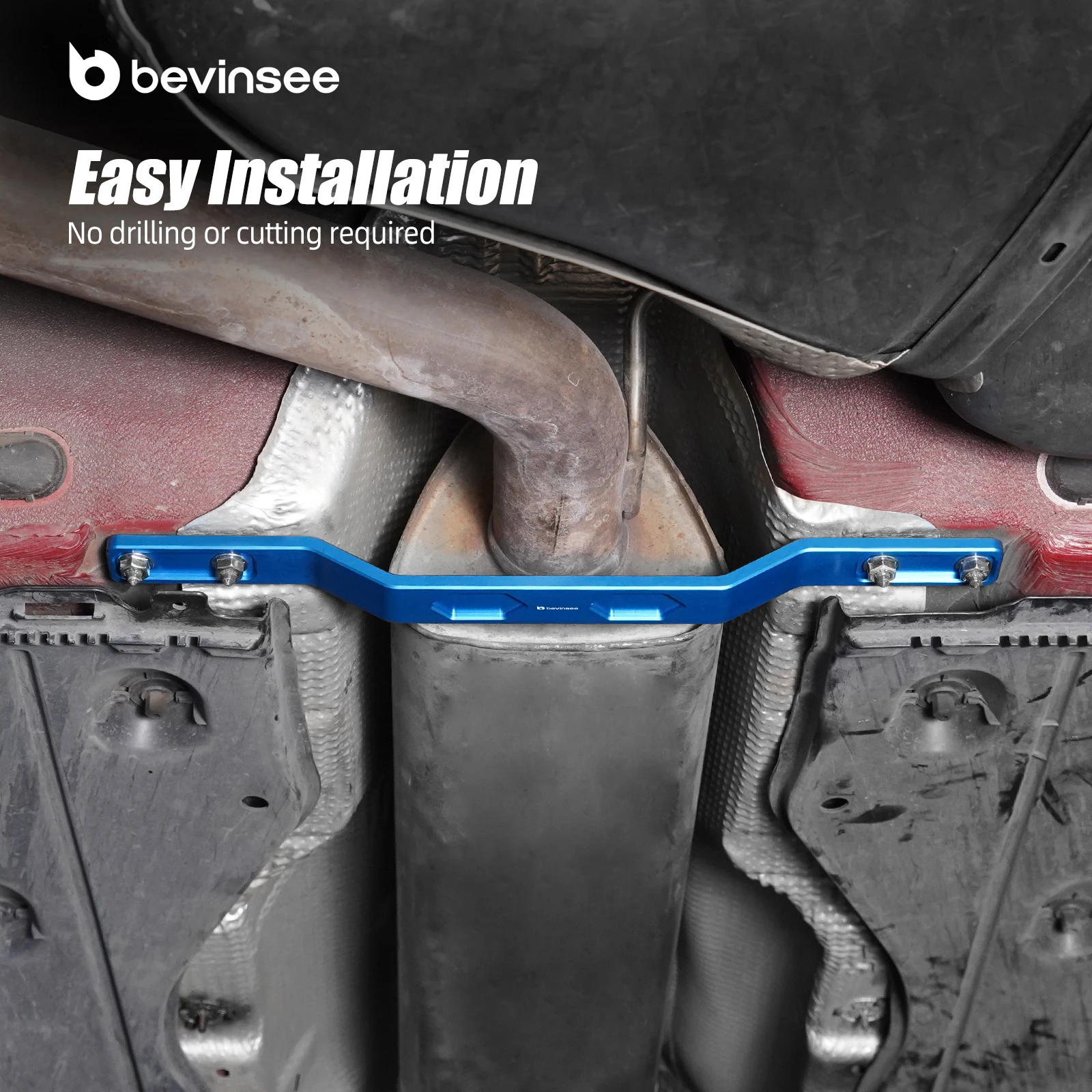 Задняя распорка туннеля BEVINSEE для Audi A3 Q2, для VW для Golf MK7/MK8 для Passat B8, для SEAT Leon 5F/Ateca, для Skoda Octavia 5E