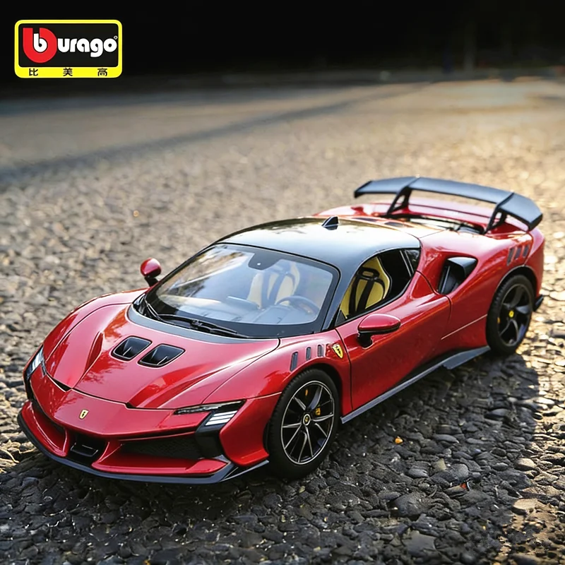 

Bburago 1:24 SF90XX Stradale Alloy Sports Car Model Diecasts Metal Track Race Car Vehicle Model Simulation Kid Toy Birthday Gift