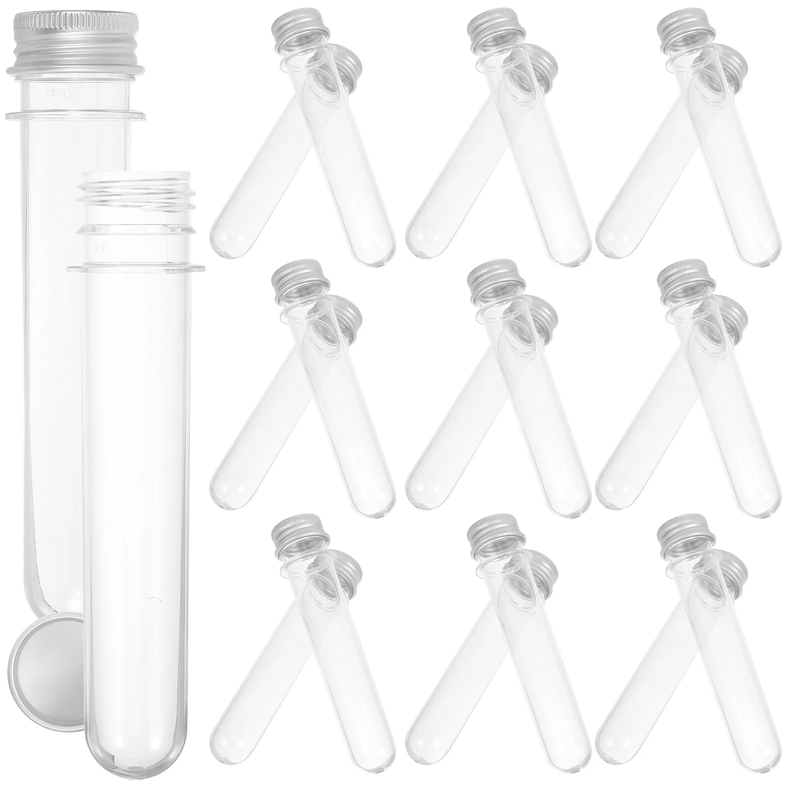

Bottles with Lids Test Tube Transparent Candy Holders Cylinder Tubes
