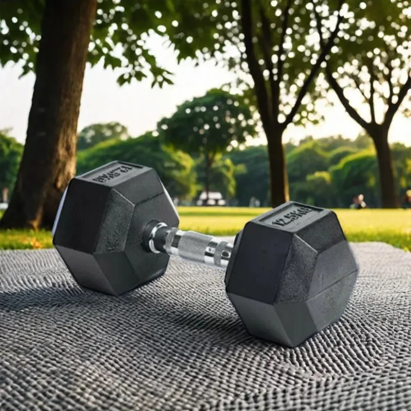 1-10kg Hex Dumbbell Custom Heavy Solid Cast Iron Fitness Free Weights Hex Dumbbells for Home Use