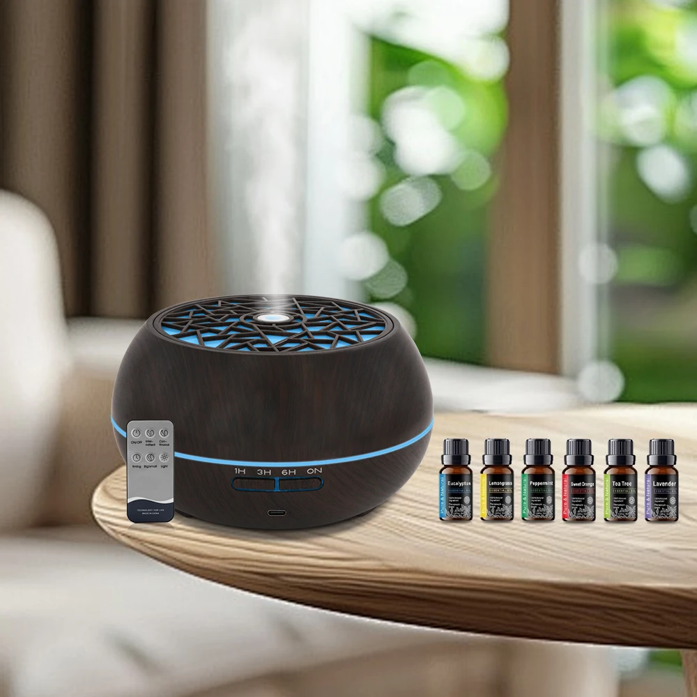 

New 550ml Aromatherapy Diffuser with 6 Oils, Auto Timer & Soothing Mood Lights