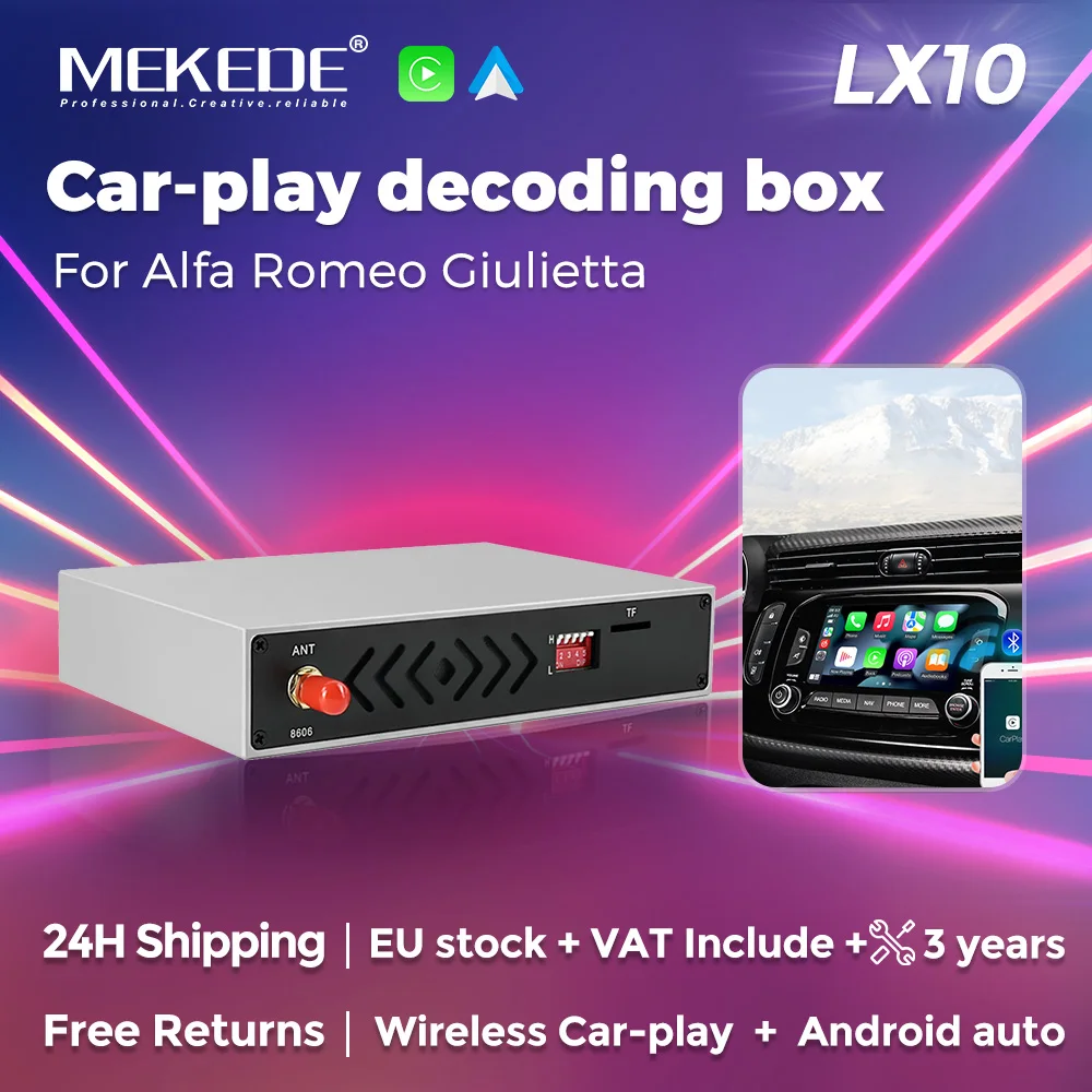 MEKEDE Mirror Lin-K Carplay decoding box For Alfa Romeo Giulietta Wireless carPlay Wireless Android Auto On-line map