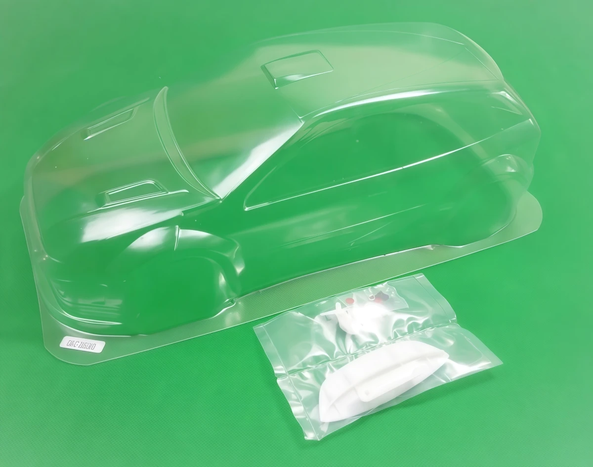 TC053 1/10 Focus WRC Clear PC Rally Body Shell 190mm With 3D Rear Wing, Side Mirrors & Decals RC Rally Car Upgrade Parts